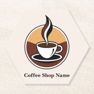 Moderne Eenvoudige Koffiewinkel Professionele Shop Kartonnen Onderzetters
