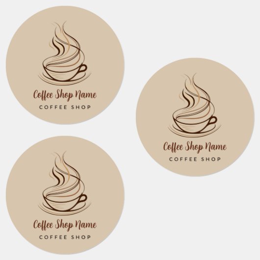 Moderne Eenvoudige Koffiewinkel Professionele Shop Labels (Groep)