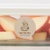Moderne Eenvoudige Koffiewinkel Professionele Shop Labels (Aangebracht)