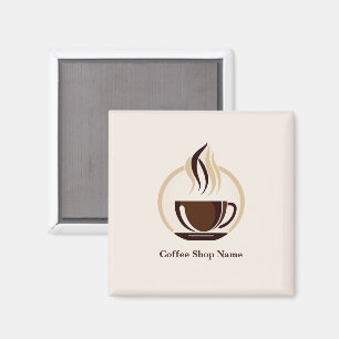 Moderne Eenvoudige Koffiewinkel Professionele Shop Magneet