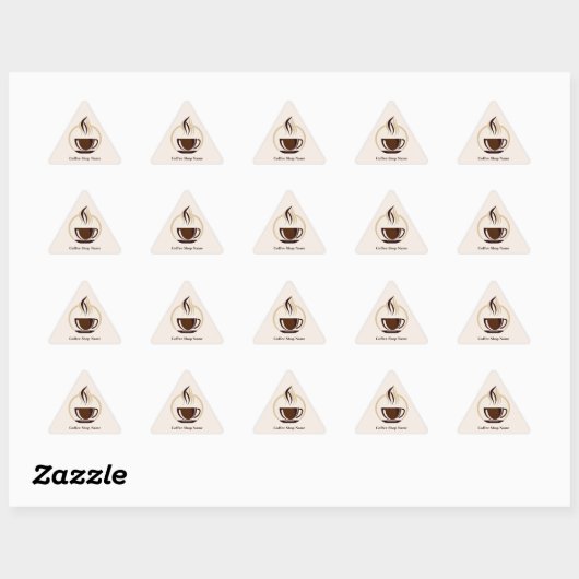Moderne Eenvoudige Koffiewinkel Professionele Shop Sticker (Vel)