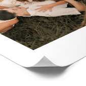 Moderne Eenvoudige Koppel Foto & Aangepaste Namen Poster (Hoek)