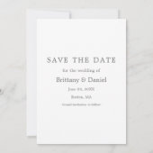 Moderne Eenvoudige Koppel Foto Save The Date (Achterkant)
