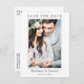 Moderne eenvoudige koppeling met de datum opslaan briefkaart (Voorkant / Achterkant)