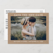 Moderne, eenvoudige Kraft bespaart de nieuwe datum Briefkaart (Voorkant / Achterkant)