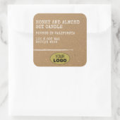 Moderne eenvoudige Kraft Paper Brown-Sjabloon voor Vierkante Sticker (Tas)