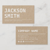 Moderne eenvoudige kraft professional visitekaartje (Voorkant / Achterkant)