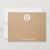 Moderne Eenvoudige Kraft Stijl Aangepaste Logo Gep Notitiekaartje (Voorkant)