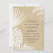 Moderne Eenvoudige Kraft Tropical Leaf Coastal Oce Kaart (Voorkant)