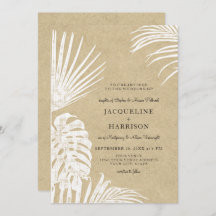 Moderne Eenvoudige Kraft Tropical Leaf Coastal Oce