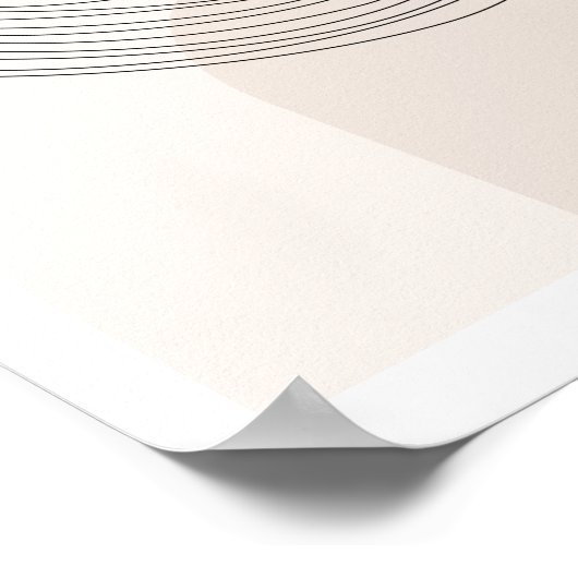 Moderne Eenvoudige Kunst in aardtoonsoorten Poster (Hoek)