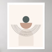 Moderne Eenvoudige Kunst in aardtoonsoorten Poster (Voorkant)