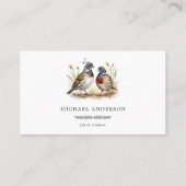 Moderne  Eenvoudige Kwartel Boerderij Eigenaar Visitekaartje (Voorkant)