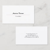 Moderne, eenvoudige laptop zwart-wit visitekaartje (Voorkant / Achterkant)