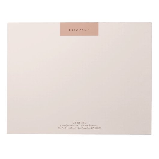 Moderne, eenvoudige Layout Typografie 11x8.5 Notitieblok (Voorkant)