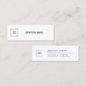 Moderne eenvoudige legant voegt uw Logo toe Mini Visitekaartje (Voorkant / Achterkant)