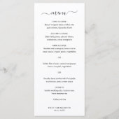 Moderne eenvoudige legante bruiloft menu (Voorkant)