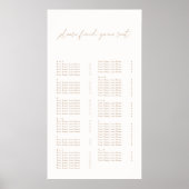 Moderne eenvoudige legante weddenschapenkaart poster (Voorkant)