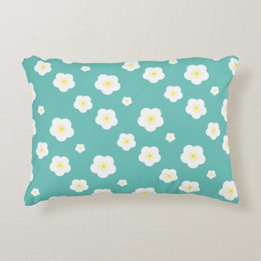 Moderne Eenvoudige lente Daisy bloemen gradiënt Accent Kussen (Voorkant)