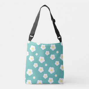 Moderne Eenvoudige lente Daisy bloemen gradiënt Crossbody Tas
