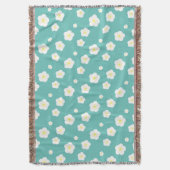 Moderne Eenvoudige lente Daisy bloemen gradiënt Deken (Voorkant Verticaal)