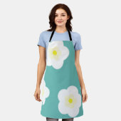 Moderne Eenvoudige lente Daisy bloemen gradiënt Schort (Gedragen)