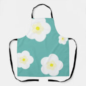 Moderne Eenvoudige lente Daisy bloemen gradiënt Schort (Voorkant)