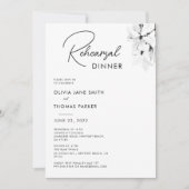 Moderne Eenvoudige Lente Magnolia repesal Dinner Kaart (Voorkant)