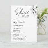 Moderne Eenvoudige Lente Magnolia repesal Dinner Kaart (Staand voorkant)