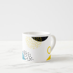 Moderne, eenvoudige, leuke geometrische kunst in M Espresso Kop