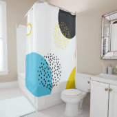 Moderne, eenvoudige, leuke, memphis stijl geometri douchegordijn (In situ)