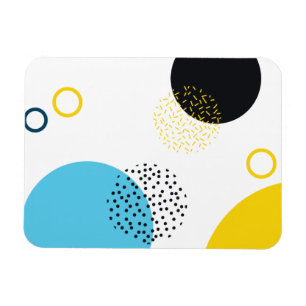 Moderne, eenvoudige, leuke, memphis stijl geometri magneet