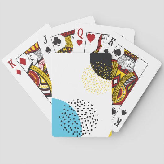 Moderne, eenvoudige, leuke, memphis stijl geometri pokerkaarten (Achterkant)