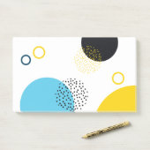 Moderne, eenvoudige, leuke, memphis stijl geometri post-it® notes (Op bureau)