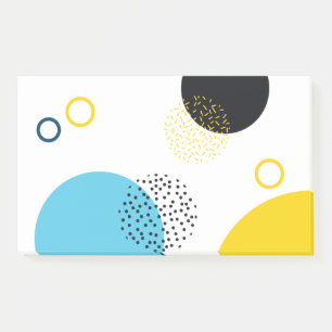 Moderne, eenvoudige, leuke, memphis stijl geometri post-it® notes