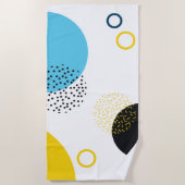 Moderne, eenvoudige, leuke, memphis stijl geometri strandlaken (Voorkant)