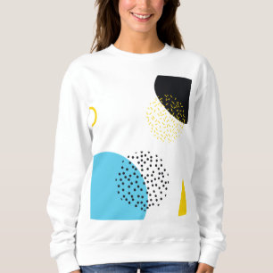 Moderne, eenvoudige, leuke, memphis stijl geometri trui