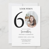 Moderne Eenvoudige Leuke Zwart Wit 60ste Verjaarda Kaart (Voorkant)