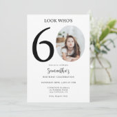 Moderne Eenvoudige Leuke Zwart Wit 60ste Verjaarda Kaart (Staand voorkant)