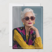 Moderne Eenvoudige Leuke Zwart Wit 60ste Verjaarda Kaart (Achterkant)