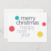 Moderne, eenvoudige, levendige, leuke "prettige ke briefkaart (Voorkant / Achterkant)