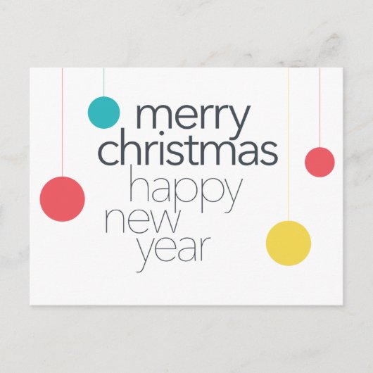 Moderne, eenvoudige, levendige, leuke "prettige ke briefkaart (Voorkant)