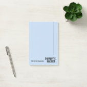 Moderne Eenvoudige Lichtblauwe Minimalistische Eig Post-it® Notes (Kantoor)