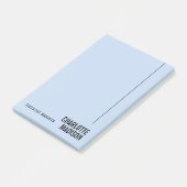 Moderne Eenvoudige Lichtblauwe Minimalistische Eig Post-it® Notes (Schuin)