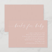 Moderne, eenvoudige, lichtroze witte boeken voor B Informatiekaartje (Voorkant / Achterkant)