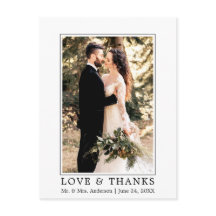 Moderne Eenvoudige Liefde Dank Trouwfoto