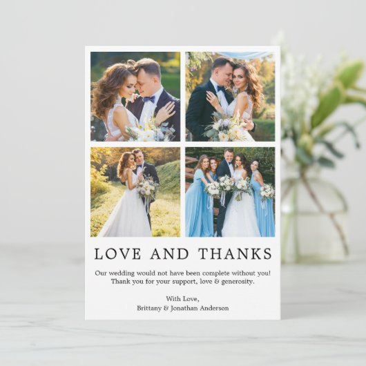Moderne, eenvoudige liefde en Bedankt 4 Foto (Staand voorkant)