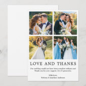 Moderne, eenvoudige liefde en Bedankt 4 Foto (Voorkant / Achterkant)