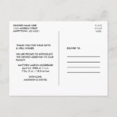 Moderne, eenvoudige liefde en Bedankt Baby Briefkaart (Achterkant)