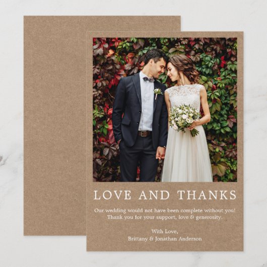 Moderne, eenvoudige liefde en Bedankt Kraft (Voorkant / Achterkant)